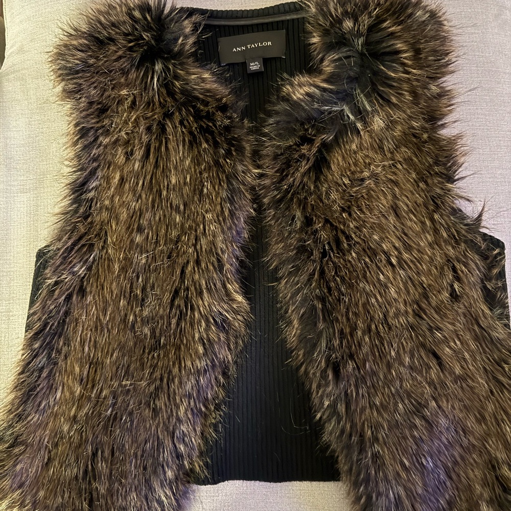 Ann Taylor Women's Faux Fur Vest